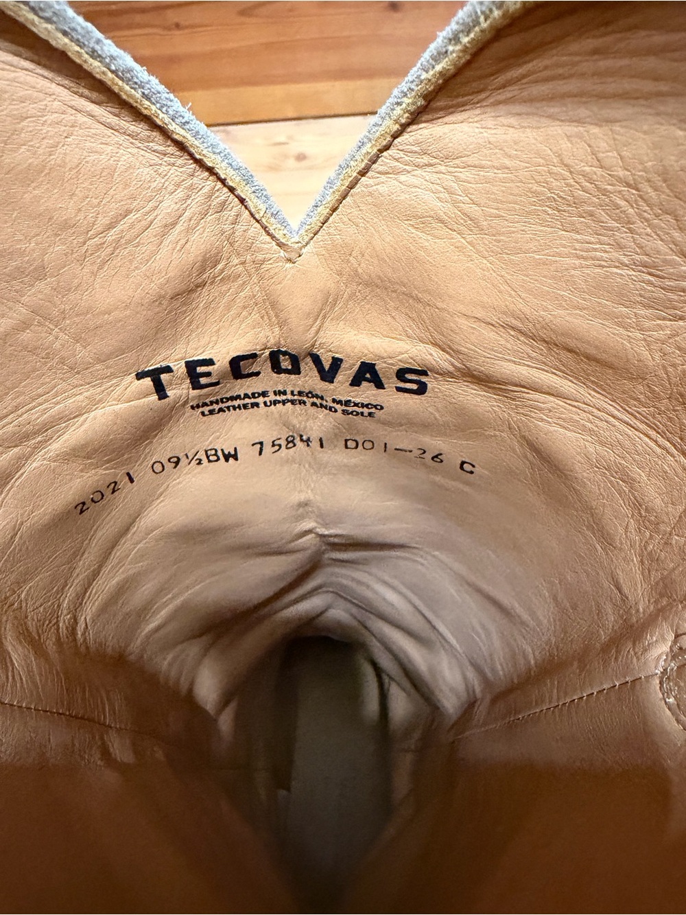 Tecovas Abby WIDE CALF size 9.5 Driftwood - Picture 5 of 6